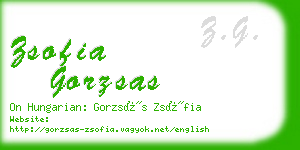 zsofia gorzsas business card